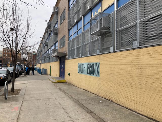 A school building in the South Bronx where two schools closed due to coronavirus concerns.